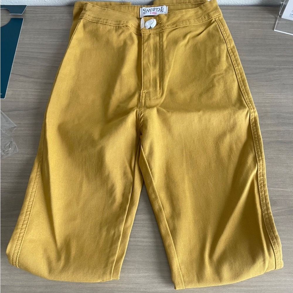 Swank a Posh Super High Waist Stretch Jeans Color: Mustard Size:Small NIB